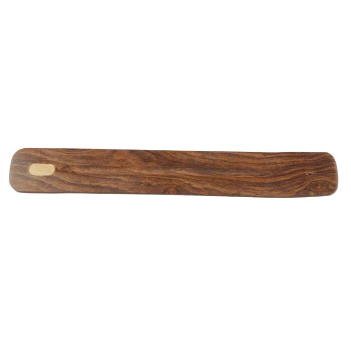Puckator Sheesham Wood Ashcatcher Incense Stick Burner with Pale Wood Inlay